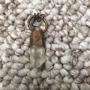Copper and quartz pendant